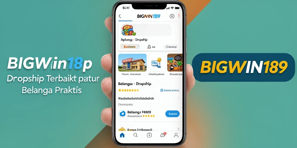 Antarmuka utama BIGWIN189 dengan fitur dropship yang intuitif.