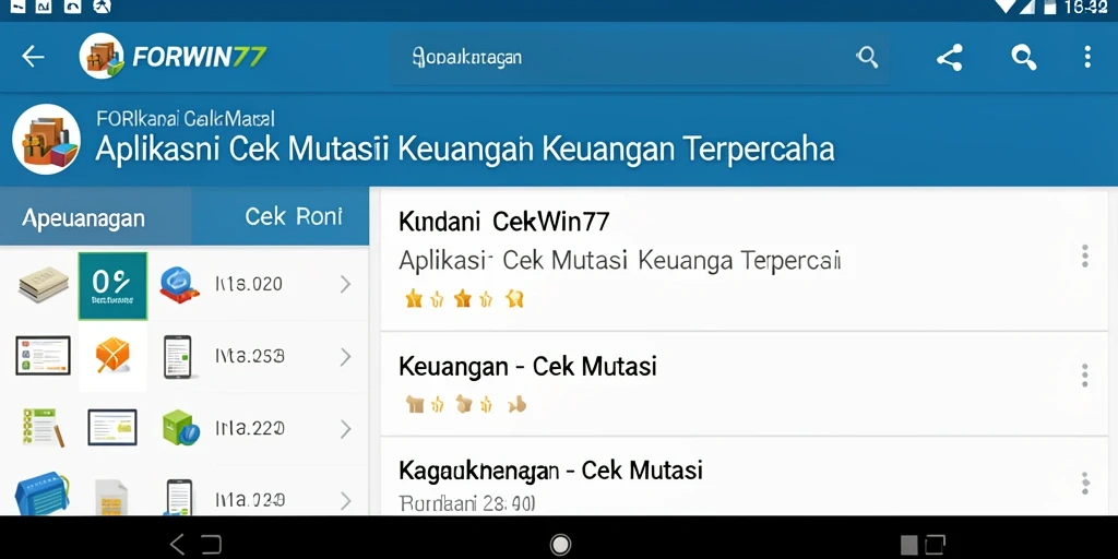 Tampilan antarmuka aplikasi Cek Mutasi FORWIN77 yang intuitif.