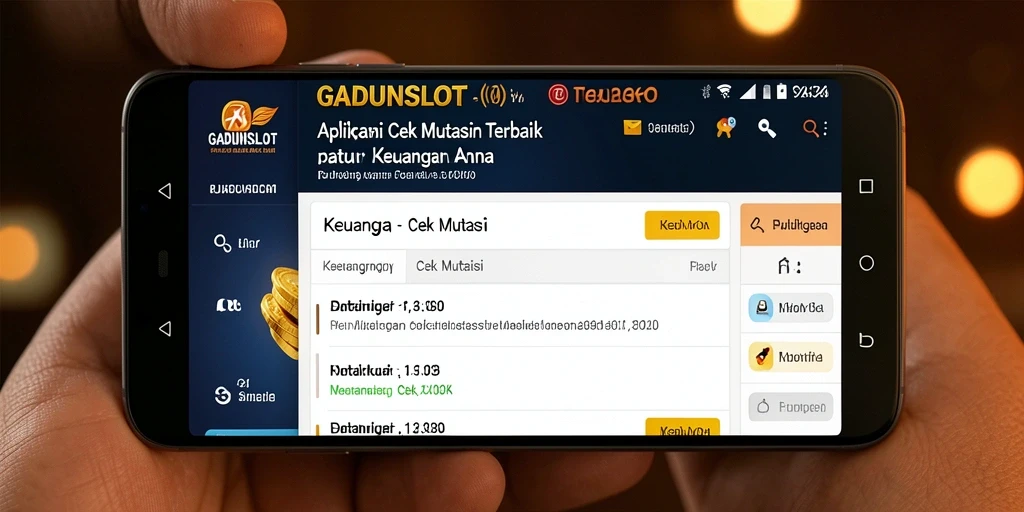 Antarmuka GADUNSLOT yang intuitif untuk Cek Mutasi.
