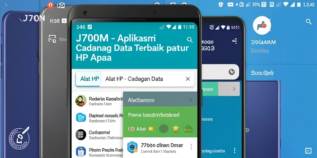Antarmuka mudah digunakan untuk cadangan data di aplikasi J200M.