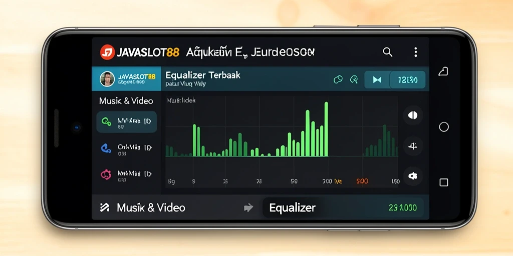 Antarmuka aplikasi JAVASLOT88 dengan fitur Equalizer yang menarik.