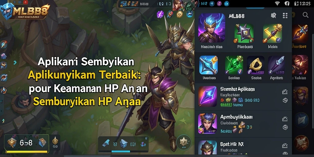 Tampilan antarmuka MLBB8 yang sederhana dan fungsional untuk menyembunyikan aplikasi.