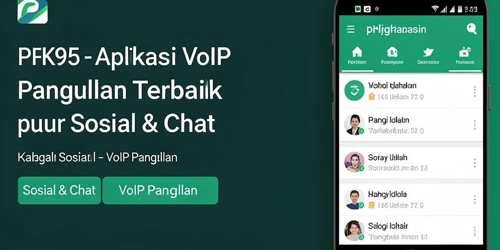 Antarmuka PK95 saat melakukan panggilan VoIP yang intuitif.