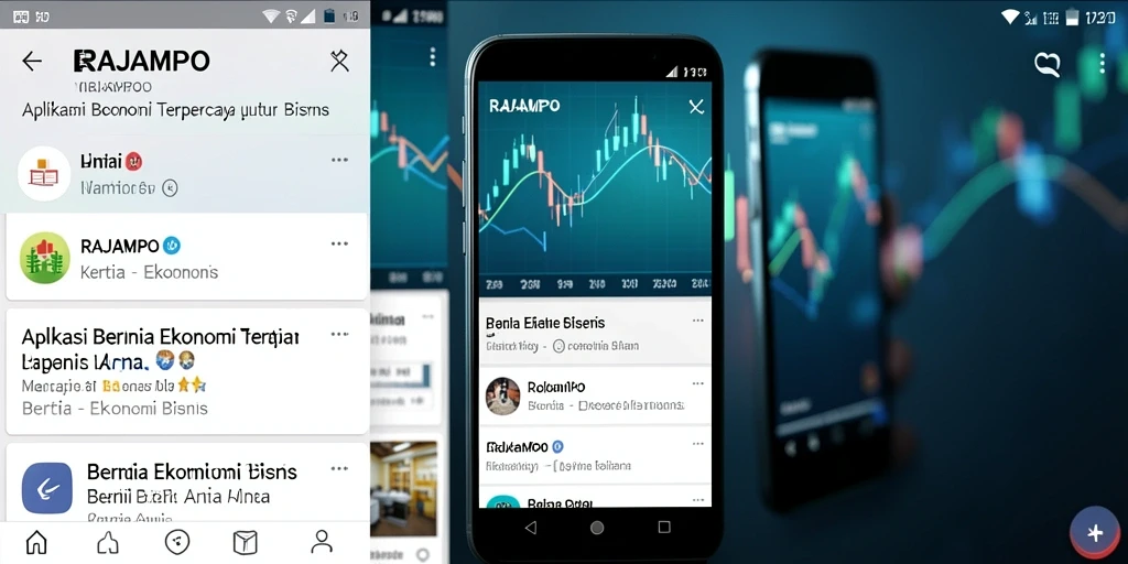 Antarmuka RAJAMPO yang informatif dan menarik untuk berita ekonomi.