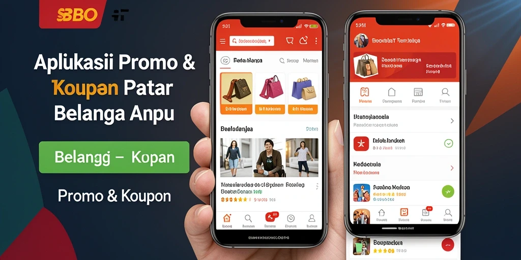 Antarmuka aplikasi SBOBET dengan penawaran promo menarik.