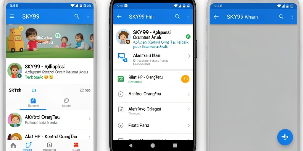 Antarmuka SKY99 menampilkan kontrol orang tua yang intuitif dan mudah diakses.