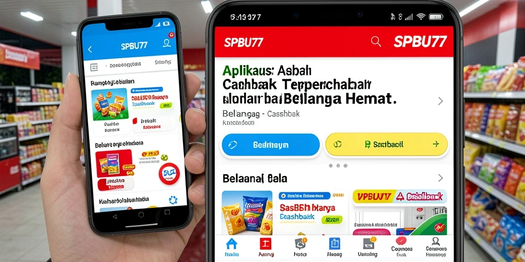 Antarmuka aplikasi SPBU77 yang intuitif untuk belanja cashback.