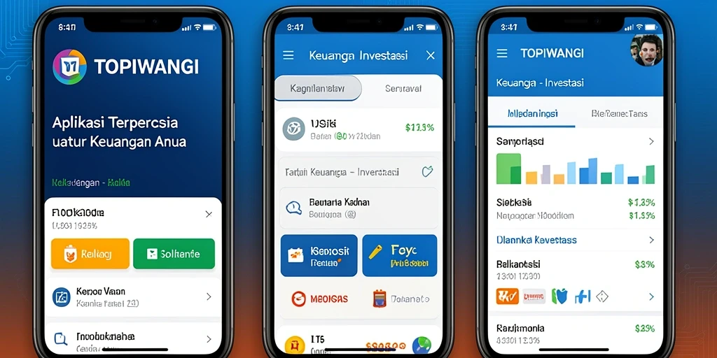 Tampilan antarmuka pengguna TOPIWANGI yang menarik untuk investasi.